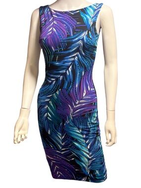 Cache Tropical Print Midi Dress - XS